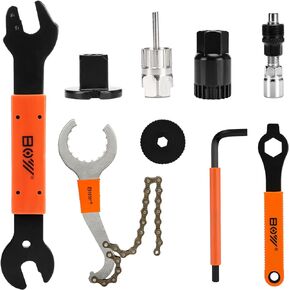 Bike Tool Kit, Include Bicycle Crank Removal Tool + 3 in 1 Bike Cassette Removal Tool + Rotor Lockring Removal Tool + Bottom Bracket Remover + Bike Pedal Wrench, Practical Repair Tool