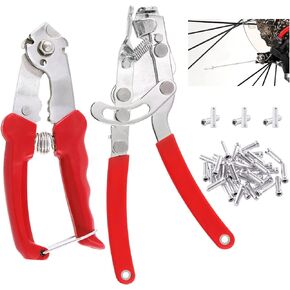 Swpeet 102Pcs Professional Alloy Bike Cable End Caps Cable End Crimps and Stainless Steel Cable Wire and Housing Cutter Scissors with Brake Shifter Gear Cable Caliper Puller Plier Tool