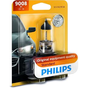 Philips 9006B1 9006 Standard Halogen Replacement Headlight Bulb, Pack of 1
