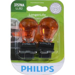 Philips 3757NA LongerLife Miniature Bulb, 2 Pack