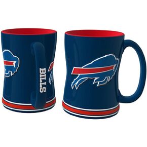 NFL Sculpted Coffee Mug, 14 Ounces, Buffalo Bills