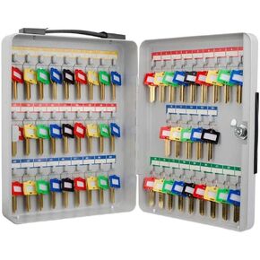 Barska CB12948 Key Lock 50 Position Portable Key Cabinet Lock Box Grey, One Size