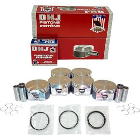 DNJ PRK1105 Piston and Ring Kit For 2002-2012 Dodge Jeep Mitsubishi Ram 1500 Commander Dakota Durango Grand Cherokee Liberty Nitro Raider Ram 1500 3.7L V6 SOHC 12V Naturally Aspirated