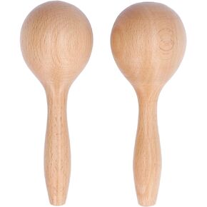 Music Maracas, 2pcs Hand Shakers Music Shakers, Beech Wood Maracas Instrument for Parties