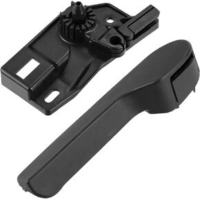 Hihaha No.1KD823633A / Hood Latch Release Handle Bracket Assembly for Volkswagen Golf 1999-2005 / Front/Durable Plastic / 1 Set Black