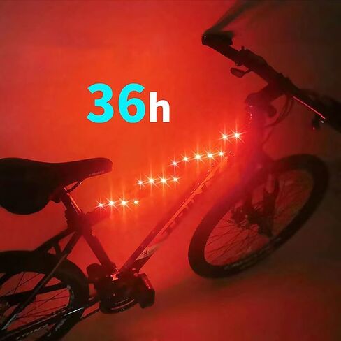 ضوء إطار الدراجة، 9 ألوان في 1 ضوء عجلة الدراجة للأطفال - ملحقات الدراجة LED فائقة السطوع ومقاومة للماء أثناء الركوب الليلي مع بطاريات للبالغين والأطفال in Kuwait