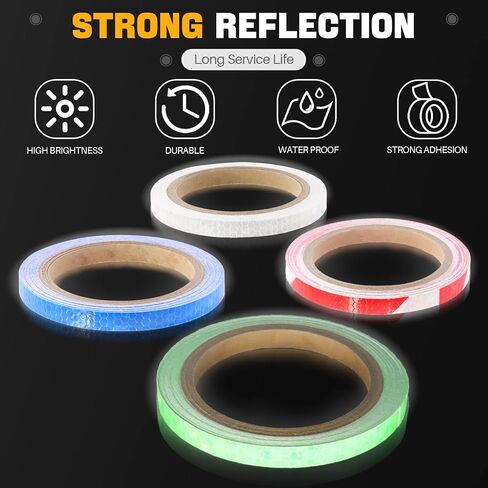 50Pcs Bicycles Spoke Reflectors and Safety Reflective Tapes Kit Bicycle Spoke Wheel Warning Reflectors Stickers Waterproof Outdoor Bike Spoke Skins for Bicycles Car Motorcycle DIY Decoration in Saudi Arabia