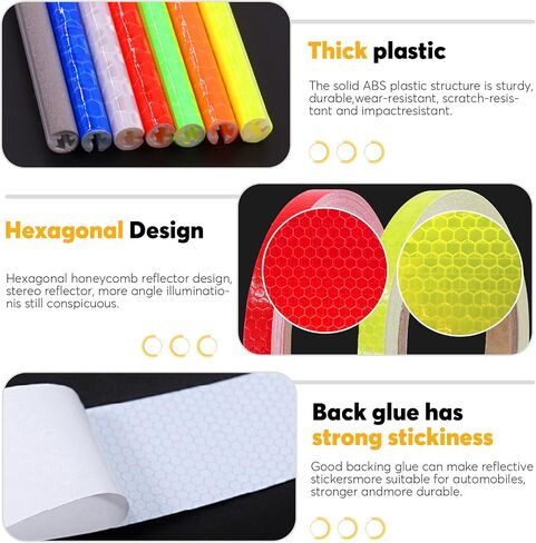 50Pcs Bicycles Spoke Reflectors and Safety Reflective Tapes Kit Bicycle Spoke Wheel Warning Reflectors Stickers Waterproof Outdoor Bike Spoke Skins for Bicycles Car Motorcycle DIY Decoration in Saudi Arabia