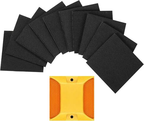 10 Pieces Adhesive Sticky Pads for Road Reflectors 4 Inch Easy Installation Driveway Reflector Markers Tape Glue for Reflector Markers for Street, Pavement and Asphalt in Saudi Arabia