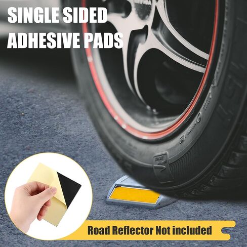 10 Pieces Adhesive Sticky Pads for Road Reflectors 4 Inch Easy Installation Driveway Reflector Markers Tape Glue for Reflector Markers for Street, Pavement and Asphalt in Saudi Arabia