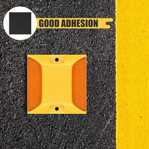 10 Pieces Adhesive Sticky Pads for Road Reflectors 4 Inch Easy Installation Driveway Reflector Markers Tape Glue for Reflector Markers for Street, Pavement and Asphalt in Saudi Arabia