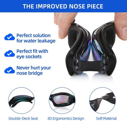 Swimming Goggles Swimming Cap Set Swim Glasses Silicone Swim hat Pack for Adults with Anti Fog Glasses for Swimming in Saudi Arabia