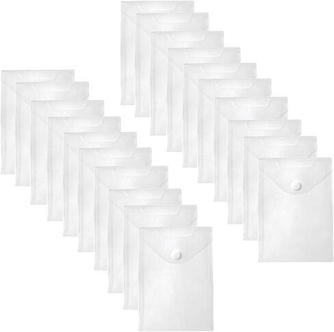 7x9 Clear Plastic Envelopes Hook Loop Closure Receipt Stickers Storage Holder 10 Pack in Saudi Arabia