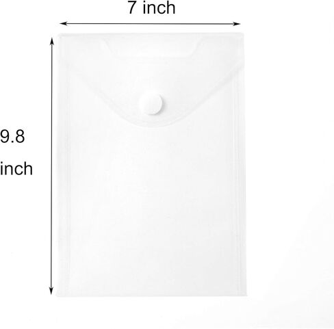 7x9 Clear Plastic Envelopes Hook Loop Closure Receipt Stickers Storage Holder 10 Pack in Saudi Arabia