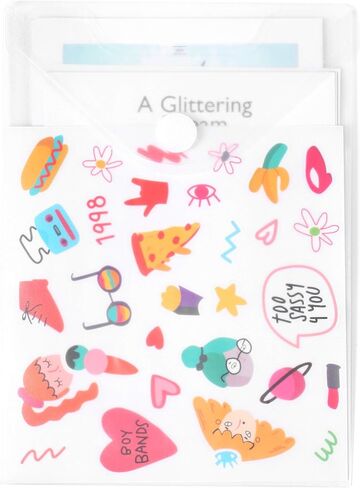 7x9 Clear Plastic Envelopes Hook Loop Closure Receipt Stickers Storage Holder 10 Pack in Saudi Arabia