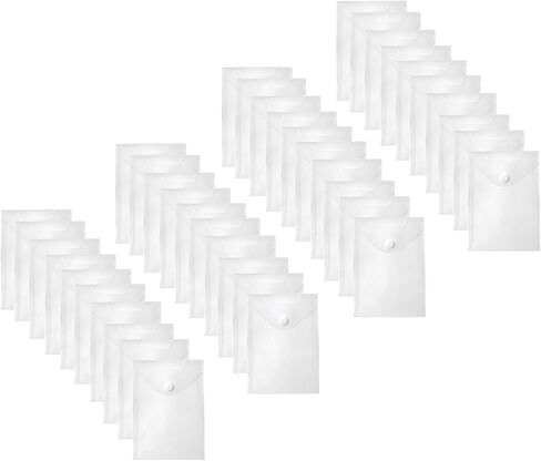 7x9 Clear Plastic Envelopes Hook Loop Closure Receipt Stickers Storage Holder 10 Pack in Saudi Arabia