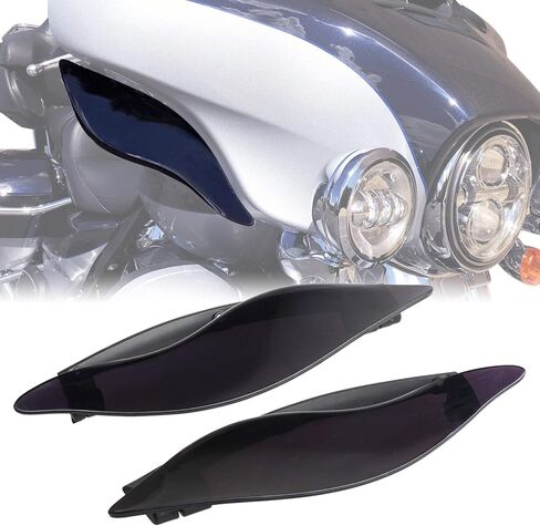 درع الحرارة الجانبي القابل للتعديل من NTHREEAUTO، عاكسات الرياح الهوائية، غطاء الزجاج الأمامي المجنح متوافق مع 2014-2019 Harley Street Glide، Electra Glide، Touring وTri Glide in Kuwait