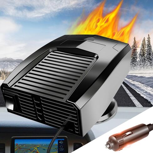 【New 2023】Portable Car Heater,2 in 1 Auto Car Heater, Fast Heating Windshield Defrost Defogger Cooling Car 12V Lighter Heater with Heating & Cooling Window Defroster for Car in Saudi Arabia
