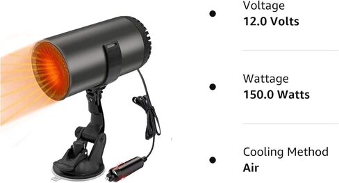 Portable car Heater 12V 150W car car Heater defroster Plug into Cigarette Lighter Windshield defroster in Kuwait