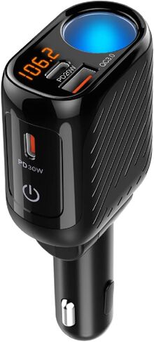 YANTU ولاعة السجائر محول شاحن USB، محول شاحن السيارة مع 12 فولت تمديد الرصاص USB متعدد المقبس، in Kuwait