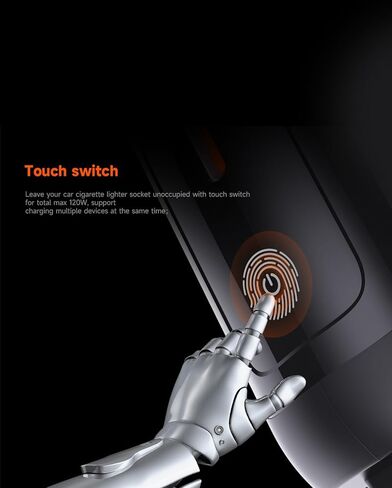 YANTU ولاعة السجائر محول شاحن USB، محول شاحن السيارة مع 12 فولت تمديد الرصاص USB متعدد المقبس، in Kuwait