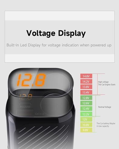 YANTU ولاعة السجائر محول شاحن USB، محول شاحن السيارة مع 12 فولت تمديد الرصاص USB متعدد المقبس، in Kuwait