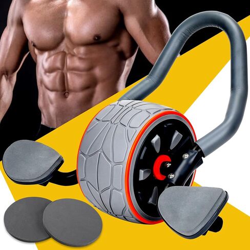 بكرة آب رولر 4D مع دعم للكوع وبساط للركبة، بكرة عجلة آب للتمرين الأساسي، بكرة آب رولر لتمرين عضلات البطن، عجلة دوارة لعضلات البطن، عجلات تمرين البطن لعضلات البطن، عجلة بكرات لوحية للمدرب الأساسي in Saudi Arabia