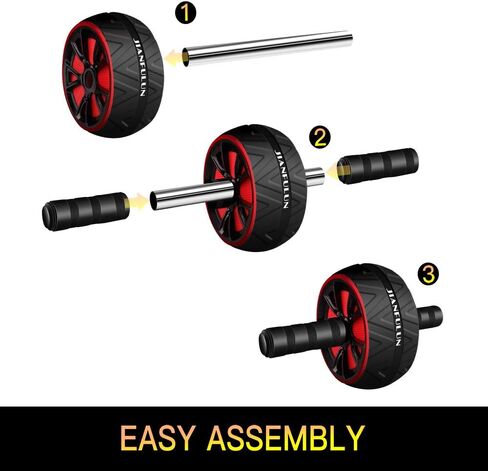 Lavonna Ab Wheel Roller With Knee Pad, Ultra-Wide Ab Roller Wheel for Abs Workout, Abs Workout Equipment for Abdominal & Core Strength Training, Home Gym Equipment for Men Women Abdominal Roller in Saudi Arabia