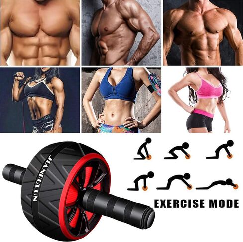 Lavonna Ab Wheel Roller With Knee Pad, Ultra-Wide Ab Roller Wheel for Abs Workout, Abs Workout Equipment for Abdominal & Core Strength Training, Home Gym Equipment for Men Women Abdominal Roller in Saudi Arabia