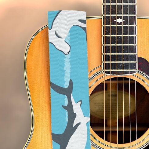 Gryliko Sharks Acoustic Guitar Straps Personalized Electric Bass Guitar straps,Diy Guitar Strap For Guitar Starter in Saudi Arabia