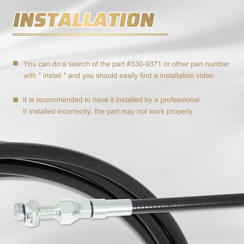 Universal 110" Emergency Brake Parking Brake Cable Kit Compatible with Wilwood DISC DRUM MC4 CPB Parking Brake System Lokar Floor Mount Units Replace 330-9371 140-14415-R 3309371 in Saudi Arabia