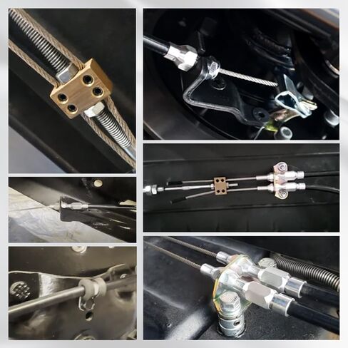 Universal 110" Emergency Brake Parking Brake Cable Kit Compatible with Wilwood DISC DRUM MC4 CPB Parking Brake System Lokar Floor Mount Units Replace 330-9371 140-14415-R 3309371 in Saudi Arabia