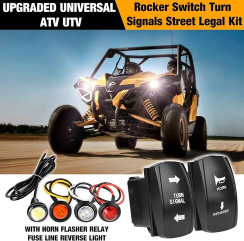 مجموعة بوق UTV بصوت عالٍ، مجموعة بوق RZR مع مفتاح هزاز لإشارة الانعطاف 12 فولت لـ Polaris RZR Ranger، PRO XP، Can Am، حتى 2021+ in Saudi Arabia