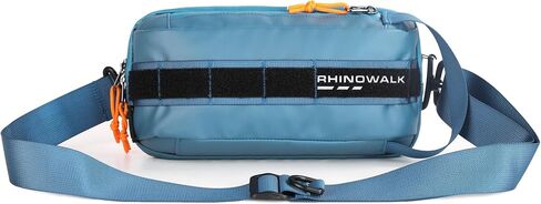 حقيبة مقود الدراجة من Rhinowalk، حقيبة أمامية للدراجة، حقيبة تخزين بإطار أمامي لدراجات الطرق الجبلية، حقيبة كتف للركاب (حقيبة كروس يومية) - أزرق in Saudi Arabia