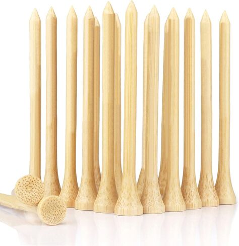 WINGOLFER Golf Tees, 100 Packs of 3 1/4 Inch Golf tees, Professional Natural Bamboo Golf Tees, Durable & Stable Professional Tee System, Reducing Friction & Side Spin in Saudi Arabia