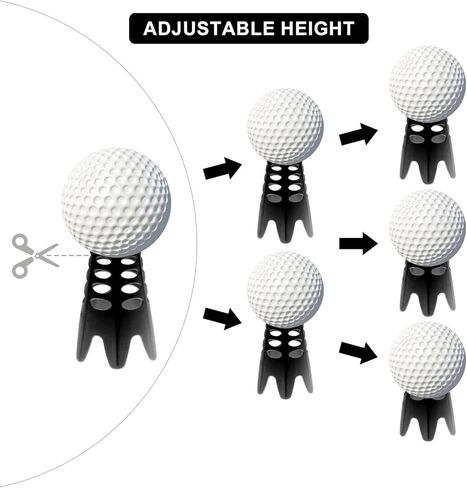 EROMAP Golf Simulator Tees, Indoor Golf Tees Golf Mat Tees Plastic Golf Tees Practice Golf Tees, Tall + Short (18Pcs) in Saudi Arabia