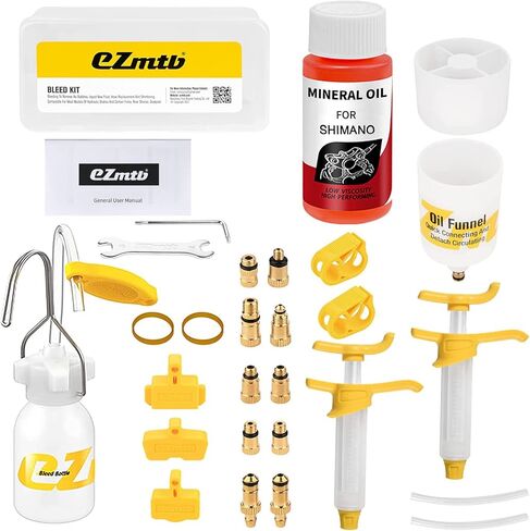 Bleed Kit for Shimano Hydraulic Disc Brakes,Pro Bicycle Brakes Service Kit, Bleed Set with Hydraulic Mineral Oil 60ml for Disc Brake Perfect Bleeding of The Bicycle Brake in Kuwait