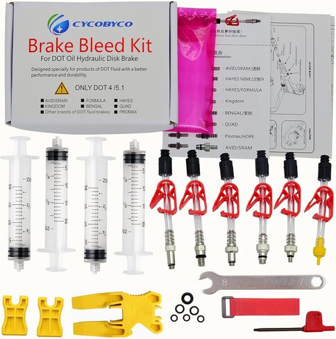 Bicycle Brake DOT Oil Bleed Kit for AVID Sram Formula Hayes Bngal Hope Quad Kingdom Promax Hydraulic Disc Tools in Saudi Arabia