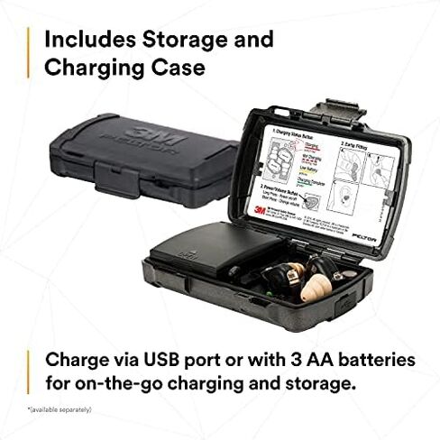 مجموعة سدادات الأذن التكتيكية TEP-200 من 3M، NRR 23 ديسيبل، قابلة لإعادة الشحن، تقليل الضوضاء، الإنشاء، تطبيق القانون in Kuwait