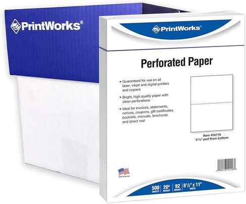 PrintWorks Professional Perforated Paper, 500 Sheets, 2 Part Perf in Saudi Arabia