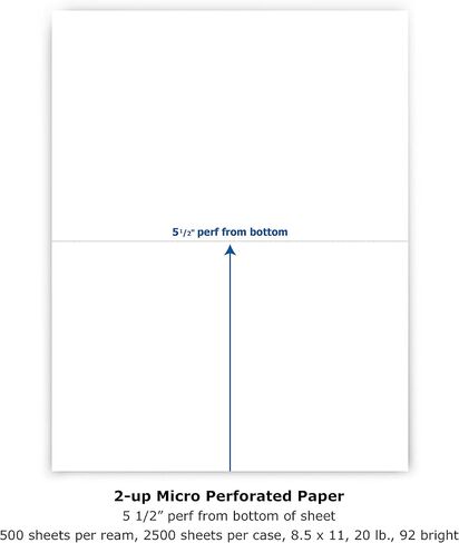 PrintWorks Professional Perforated Paper, 500 Sheets, 2 Part Perf in Saudi Arabia