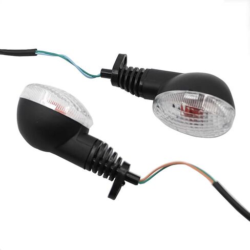 إشارات الانعطاف للدراجات النارية من Motoparty لـ KAWASAKI EX250R NINJA 250R KLX250S KLX250SF VN650 Vulcan S، مؤشر إشارة الانعطاف الأمامي/الخلفي للدراجة النارية، (غلاف دخاني) in Kuwait