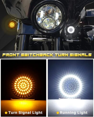 NTHREEAUTO 1157 LED Turn Signals Front Rear Turn Signal Diode Bulbs Compatible with Harley Dyna Softail Sportster Touring Road King Iron 883 Street Glide 1986-2023 in Saudi Arabia