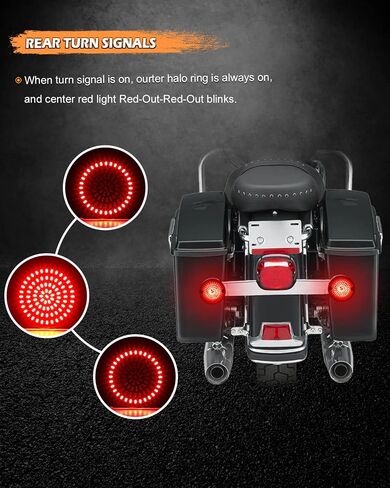 NTHREEAUTO 1157 LED Turn Signals Front Rear Turn Signal Diode Bulbs Compatible with Harley Dyna Softail Sportster Touring Road King Iron 883 Street Glide 1986-2023 in Saudi Arabia