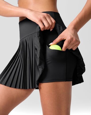 SANTINY Pleated Tennis Skirt for Women with Pockets Shorts Women's High Waisted Lightweight Athletic Golf Skorts Skirts in Saudi Arabia