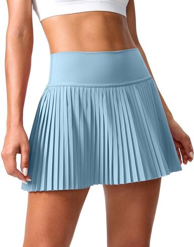 SANTINY Pleated Tennis Skirt for Women with Pockets Shorts Women's High Waisted Lightweight Athletic Golf Skorts Skirts in Saudi Arabia