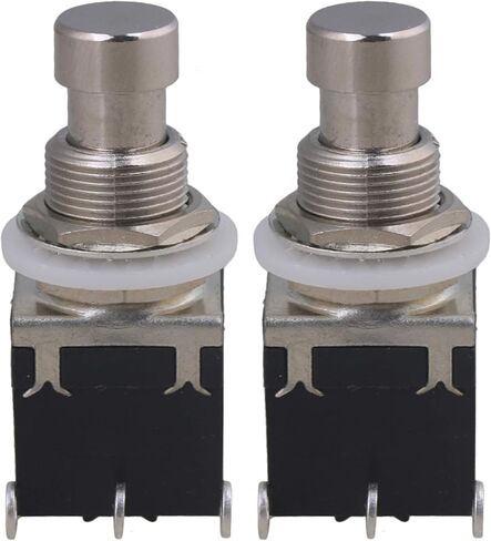 Black Plastic Effects Pedal Stomp Box Foot Switch with Lock Replacement for Electric Guitar Pack of 2 in Saudi Arabia