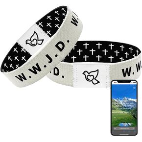 أساور آية الكتاب المقدس مع NFC، سوار آية الكتاب المقدس اليومي المسيحي، آية الكتاب المقدس الملهمة مع موسيقى NFC، سوار الكتاب المقدس يمكن ارتداؤها أساور المعصم المسيحية هدايا الكتاب المقدس للرجال والنساء in Kuwait