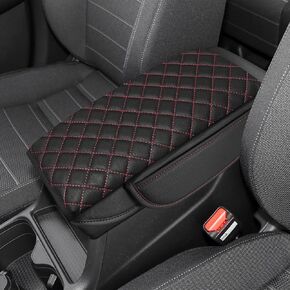 SENSHINE Center Console Cover for Honda CRV Accessories 2023 2024 2025 Middle Console Cover Leather Armrest Cover Waterproof Protect Padding with Pockets for CRV Interior Accessories (Black)