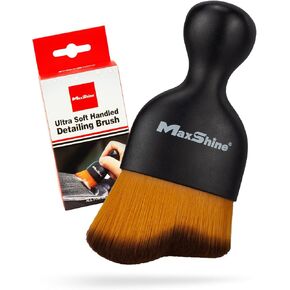 Maxshine Ultra Soft Handled Brush (Small) Super Soft Bristle Brush - Professional Detail Brushes for Interior, Exterior, Leather Seats, Engine Bay, Wheel - Detailing Brushes for Premium Car Care